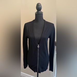 Like New Michael Kors V Neck Zipper Front Sweater
